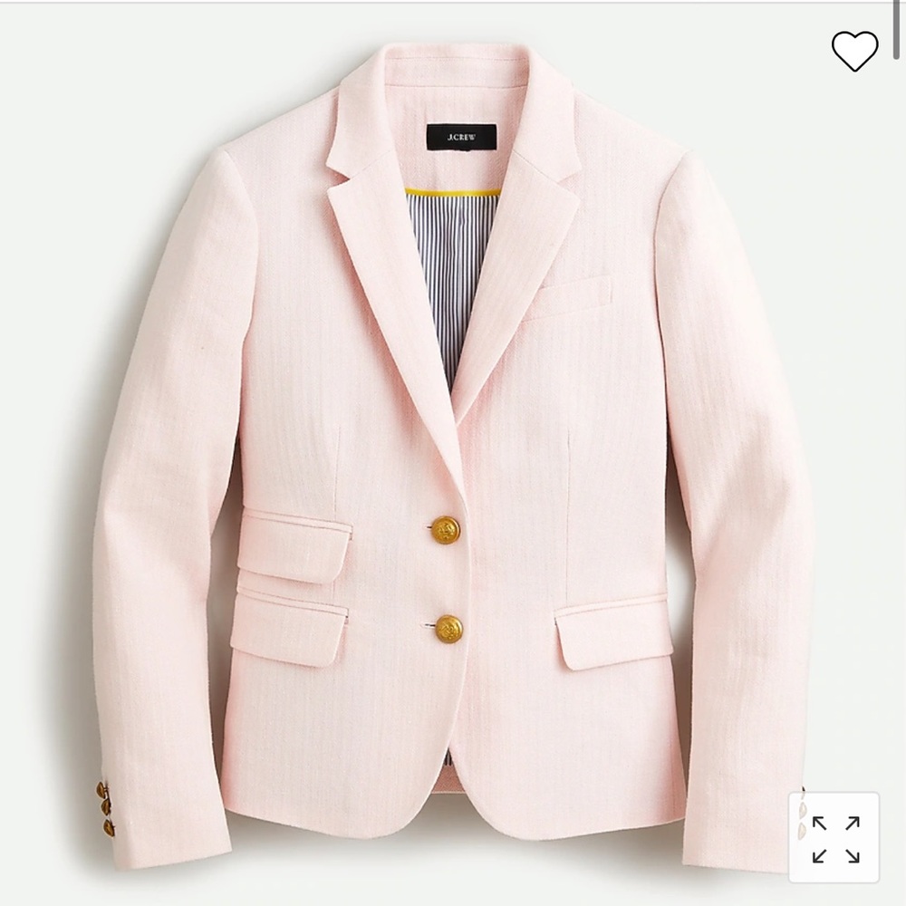 Work once! Out of stock J Crew blazer in light pink!